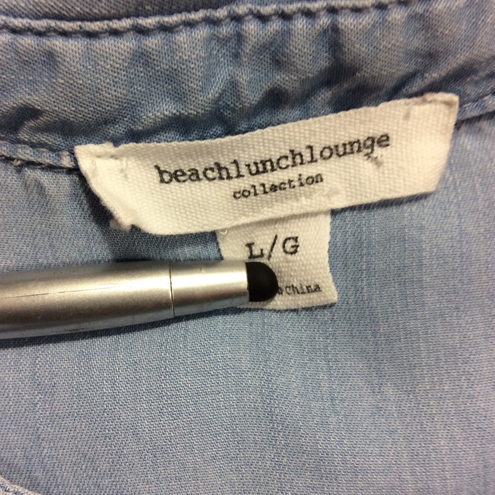 SLEEVELESS CHAMBRAY SHIRT - Picture 6 of 14